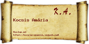 Kocsis Amázia névjegykártya